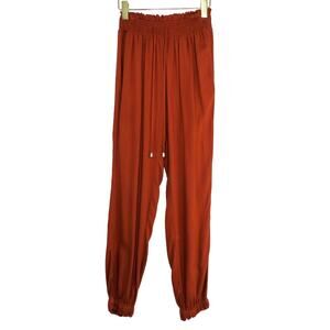 American Eagle Rust Orange Smocked Jogger Harm Pants XS